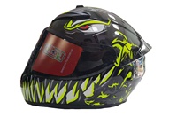 Casque de moto bleu clair en vente directe d'usine, casque intégral personnalisé