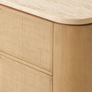 Cassettiera Moderna in Legno e Rattan con 9 Cassetti, Organizzatore per Camera da Letto - Product Image 5