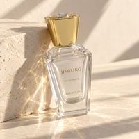Flacon de parfum vide haut de gamme de 50 ml, flacon unique à facettes avec bouchon décoratif doré, emballage personnalisé