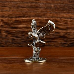 金木木フクロウ置物クリエイティブレトロな手芸置物動物ギフトデスクトップオーナメント - Product Image 2