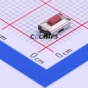 1TS002E-2500-2500-CT Tactile Switch SMD,3.7x6.1mm Switch Single Pole Single Throw Rectangle Button 2.5N Vertical Mount - Product Image 1