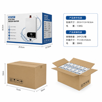 Calentador de Agua Eléctrico Instantáneo de Plástico 110V/220V con Pantalla Digital LED, Control Táctil y Elemento Calefactor de Acero Inoxidable para Exteriores y Hoteles