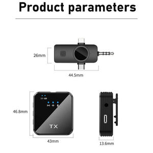 Chất lượng cao chuyên nghiệp đa hướng Mini Lavalier ve áo <span class=keywords><strong>Microphone</strong></span> <span class=keywords><strong>VHF</strong></span> Loại C kết nối không dây kim loại thiết kế tiếng ồn - Product Image 2