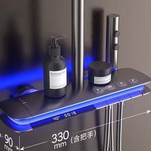 مقبض شاشة عرض درجة الحرارة LED الذكي, مقبض شاشة عرض درجة الحرارة LED الذكي ، التحكم في درجة الحرارة ، لتوليد الطاقة المائية ، مفتاح البيانو ، مجموعة دش UFO - Product Image 1
