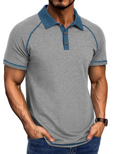 Chemise à manches courtes pour homme, style européen et américain, col chemise, polyester, lavable en machine, commerce extérieur pour homme, printemps 2025 - Product Image 4