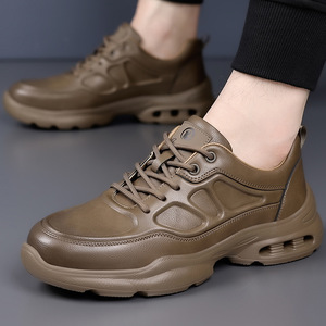 Chaussures Chunky pour Hommes, Automne, Bout Rond, Synthétiques, Lacets, Semelle en Caoutchouc avec Coussin d'Air, Antidérapantes, Chaussures de Marche Casual pour l'Extérieur - Product Image 1