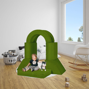 Canapé de jeu modulaire pour enfants, meubles en mousse, blocs de construction éducatifs pour enfants avec accoudoirs, options de couleurs disponibles - Product Image 4