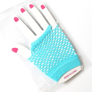 Gants en maille résille noir néon Short Party Dance Club Gants et mitaines fantaisie - Product Image 6