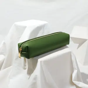 PU หนัง Minimal ดินสอซิปปากกากระเป๋าเหรียญกระเป๋าโรงเรียน-ใช้ผู้ถือดินสอกล่องรุ่นเบอร์ดินสอกล่อง