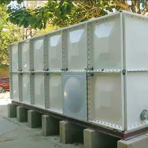 Tanque de almacenamiento de agua modular de panel FRP GRP para tratamiento de agua tanques de agua de fregadero portátiles en Indonesia moldeado prensado en caliente 800