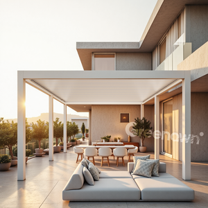 <span class=keywords><strong>4x6</strong></span> Hangar d'arrière-cour facilement assemblé Cuisines extérieures Barbecue Grills Pergola avec Led - Product Image 1