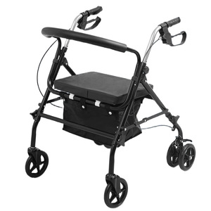 รถเข็นช็อปปิ้งแบบพกพา 6 ล้อ พับเก็บได้ น้ำหนักเบา พร้อมที่นั่งและกระเป๋าเก็บของ สำหรับซูเปอร์มาร์เก็ต - Product Image 1