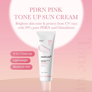 medicube PDRN Pink Tone up Sun <span class=keywords><strong>Cream</strong></span> SPF 50+ PA++++ 50ml Protetor Solar Iluminador Antienvelhecimento com Colágeno - Product Image 4