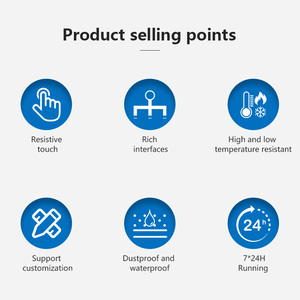 17 inch Độ sáng cao cảm ứng công nghiệp Màn hình hiển thị DVI + VGA giao diện treo tường Bảng điều chỉnh PC với màn hình cảm ứng - Product Image 3