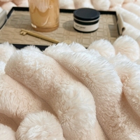 Plaid en flanelle de laine rayé de luxe pour adultes, réversible double face, coloré, léger et résistant à l'usure - Vente en gros