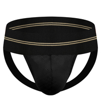 Sous-vêtements pour hommes, jockstrap à bande large avec ceinture de 6 cm, 95% coton, 5% élasthanne, poche en nylon tissé en maille 180G, confort maximal