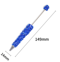 Stylo à bille créatif en verre fragmenté, entièrement orné de strass, avec perles de diamant DIY, stylo à bille en résine scintillante mignon, accessoires de bijoux