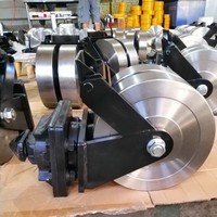Roue de conteneur robuste avec verrouillage par torsion, roue en acier massif, frein latéral, personnalisable OEM/ODM, pour conteneur ISO
