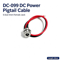 Câble Pigtail DC099 avec Faisceau de Câblage 5.5x2.1mm 5.5x2.5mm, Noyau en Cuivre, Isolation PVC, Prise d'Alimentation DC pour Appareils Électroniques 12V