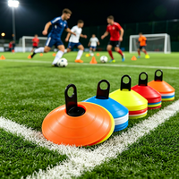 Disques de marquage d'entraînement avec support de rangement, marqueurs d'espace colorés pour exercices d'agilité au football, vente en gros de matériel sportif