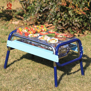 Barbecue portable pliable au charbon de bois Hongyi 71x43x71.5cm pour viande et brochettes - Product Image 4