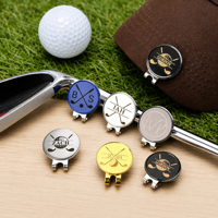 Marqueur de golf en métal personnalisé PRIMUS GOLF OEM, motif personnalisé, émail dur, souvenir de golf original avec clip pour chapeau, marqueur de balle de golf