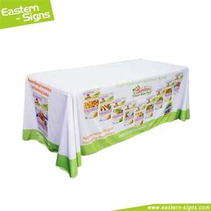 Cubierta de mesa de Feria Comercial de diseño personalizado, mantel ajustado publicitario con su código <span class=keywords><strong>QR</strong></span> impreso - Product Image 4