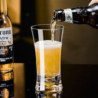 Nouvel ensemble de verres à bière pression haut de gamme en verre cristal turquoise, grande capacité, pour usage domestique, verre à vin de grande valeur et au design raffiné