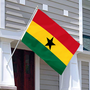 Напечатанный на заказ 150D полиэстер Африканский национальный флаг 3x5 футов флаг Ганы с латунными люверсами Быстрая доставка - Product Image 3