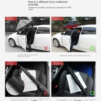 Design moderne 8K nervures Double main ouverte tige droite parapluie de voiture longue poignée parapluie inversé par Sunny cadeau pour la publicité