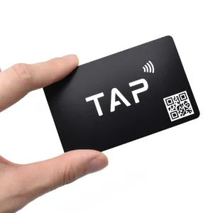 Black Matte Surface NTAG213 NFC QR Code Business Card Printed NFC Business Card Programmable NFC Business Card