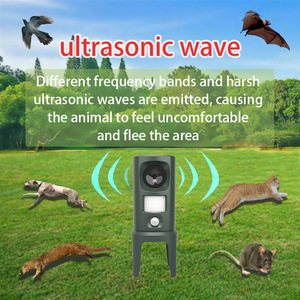 Répulsif Solaire à Ultrasons pour Chats 20-60 kHz avec Capteur de Mouvement – Éloigne Pigeons, Chauves-souris, Cerfs, Chats, Chiens, Oiseaux - Product Image 2
