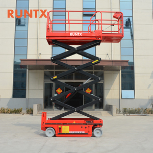 Elevadores móviles de tijera hidráulica autoimpulsada RUNTX de 10m, máquina elevadora de tijera de elevación de un hombre - Product Image 4