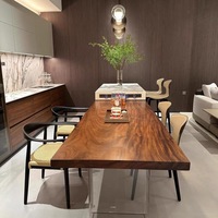 Table à thé en bois massif de noyer, style chinois moderne, pour salon, station de préparation du thé, bureau de direction, table de réunion