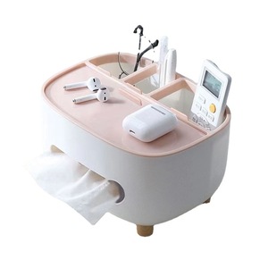 Desktop Tissue <b>Box</b> PP <b>Material</b> Nordic Color Multi Functional <b>Storage</b> For Living Room Bedroom Coffee Table - Product Image 3