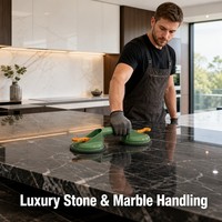 Ventouse manuelle industrielle robuste à double tête pour l'installation et la manutention de verre, carrelage et fenêtres