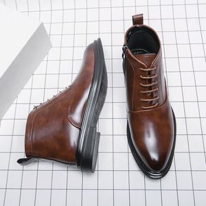 Zapatos de Cuero para Hombre a Precio de Fábrica 2024, Zapatos de Vestir Formales con Cierre para Hombre, Botas Formales para Boda - Product Image 4