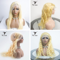 Perruques Lace Front Mixtes en Cheveux Humains Brésiliens Remy 100% Naturels, Lisses Comme des Baguettes, Sans Colle, de 10 à 28 Pouces, pour Femmes Noires - Vente en Gros Chine