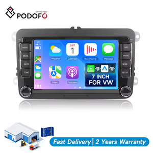 Radio de Coche Android Podofo de 7 Pulgadas, 4+64 GB, Estéreo, Conexión Inalámbrica Carplay/Android Auto, GPS/DSP/Wifi/FM/RDS para VW/Polo/Golf/Seat/Skoda/Passat - Product Image 1