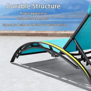 PURPLE LEAF Ensemble de chaises longues pour patio avec 2 tables <span class=keywords><strong>d</strong></span>'appoint Chaises inclinables réglables pour <span class=keywords><strong>piscine</strong></span> extérieure au bord de la <span class=keywords><strong>piscine</strong></span> - Product Image 6