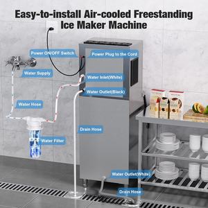 Máquina comercial para hacer cubitos de hielo, vendedor caliente, 500lbs, larga vida útil, 200kg, hielo para bares, restaurantes, tiendas de té con leche, 220V - Product Image 4