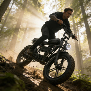 Vélo électrique durable EB30 250W 48V 15.6AH avec double batterie, autonomie de 100 km, pneus larges et verrouillage en fer à cheval, Fatbike pour adultes, idéal pour les trajets courts - Product Image 1