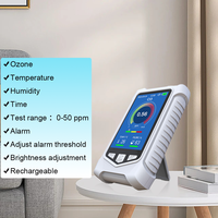 Detector de Gas O3 Portátil 0-50ppm, Sensor Electroquímico 3 en 1, Medidor de Ozono, Temperatura y Humedad, Analizador de Aire