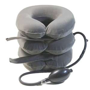 Ar cervical inflável macio da tração do colar do apoio do pescoço da cinta ortopédica ajustável do apoio do pescoço - Product Image 1