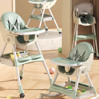 Chaise de salle à manger en plastique pour enfants chaise haute pliante multifonctionnelle pour bébé hauteur réglable chaise d'alimentation pour bébé 3 en 1