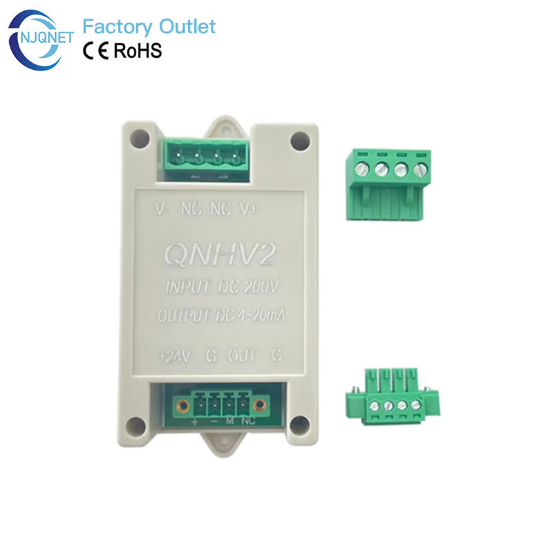 Hall Effect DC Voltage Transducer QNHV2 NJQNET 50V-1000V 4-20mA 5V/10V 2.5KV Isolation 0.5% Accuracy Potential Transformer