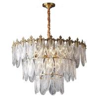 Lustre suspendu en verre vintage français, design loft rond, abat-jour en verre givré clair nordique, luminaire suspendu au plafond à LED