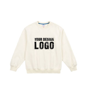 Sweat-shirt décontracté américain pour homme, couleur unie, épais, col rond, coupe ample, automne-hiver - Product Image 2