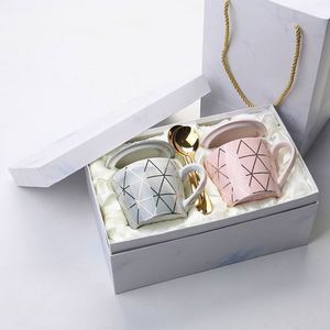 Mármol navideño de lujo corporativo, recuerdo de boda dama de honor pareja regalo taza artículo Caja bolsa conjunto para boda/ - Product Image 5