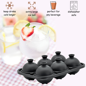 Moldes de Silicona para Cubitos de Hielo con Forma de Pelota de <span class=keywords><strong>Tenis</strong></span> 3D Personalizados BHD para Cócteles, Bourbon, Whisky, Artículos Divertidos para Fiestas, Libres de BPA, Reutilizables - Product Image 5